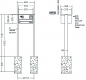 Preview: RENZ Briefkastenanlage freistehend, Basic B, Edelstahl V4A, Kastenformat 370x110x270mm, mit Klingel - & Lichttaster und Vorbereitung Gegensprechanlage, 1-teilig, zum Einbetonieren